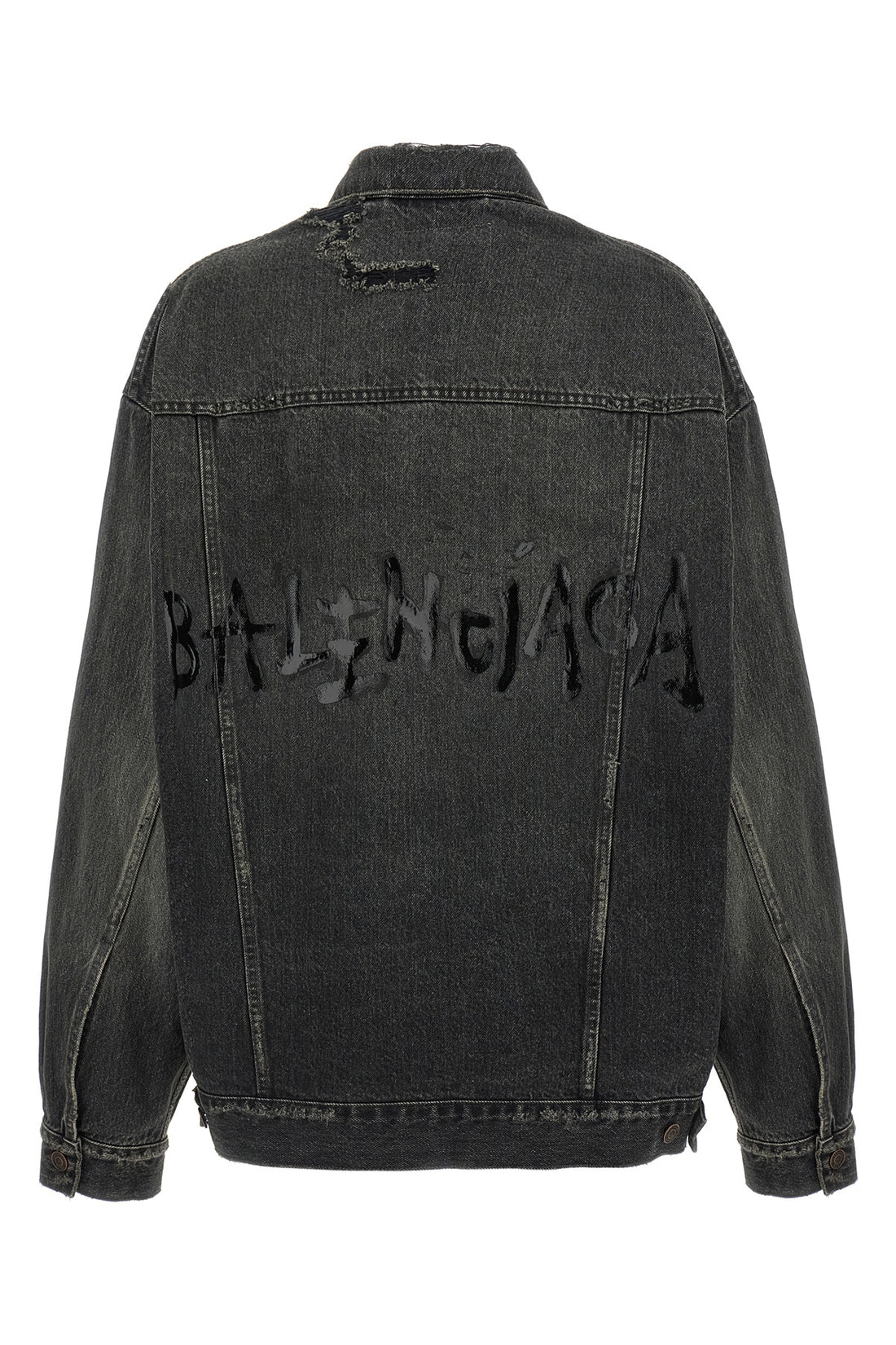 BALENCIAGA 1 used-effect stonewashed cotton denim jacket