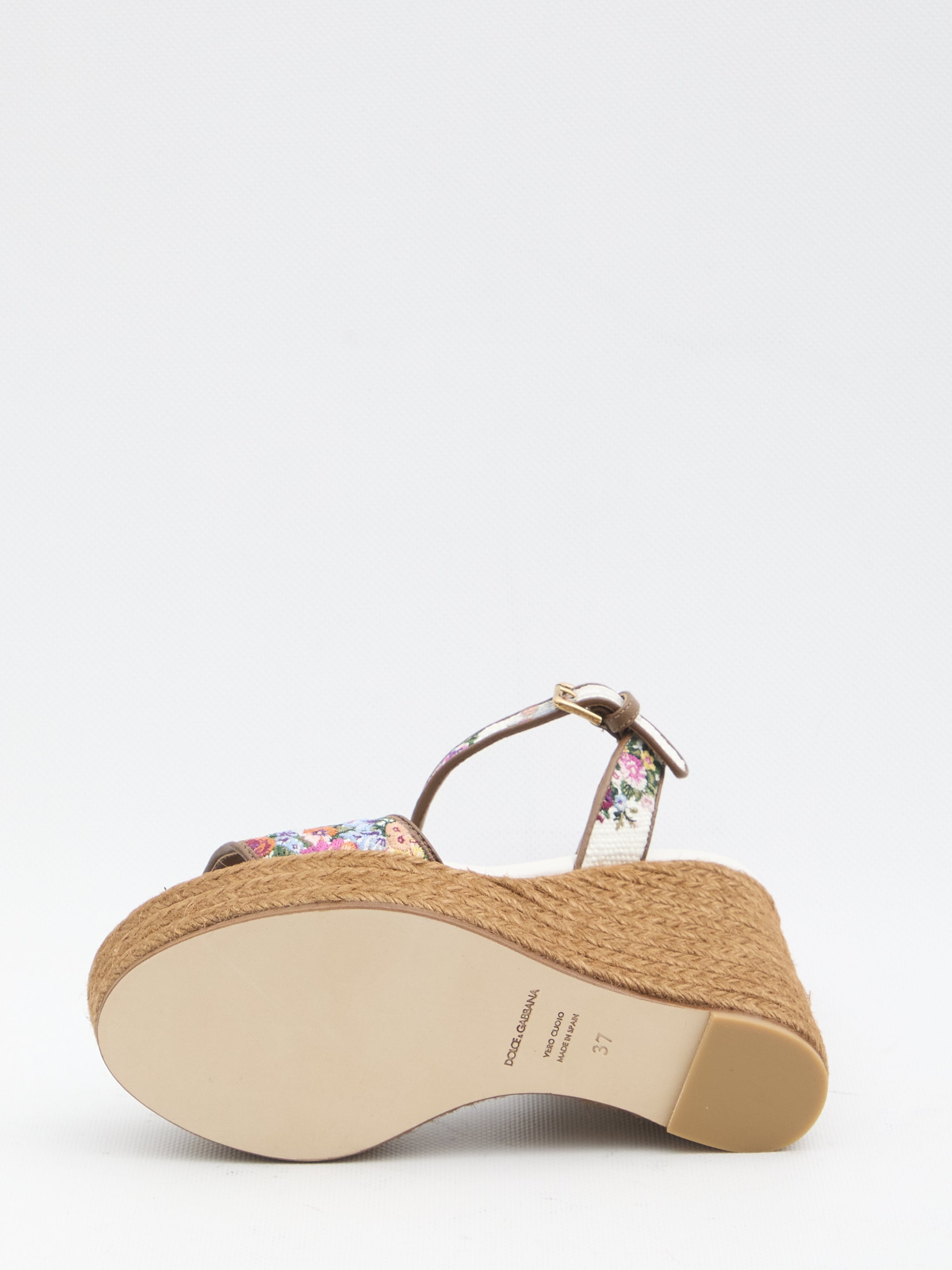 DOLCE&amp;GABBANA 36 platform in nappa with thread embroidery