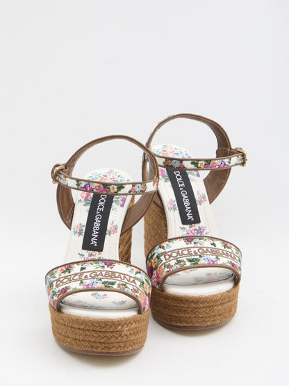 DOLCE&amp;GABBANA 36 platform in nappa with thread embroidery