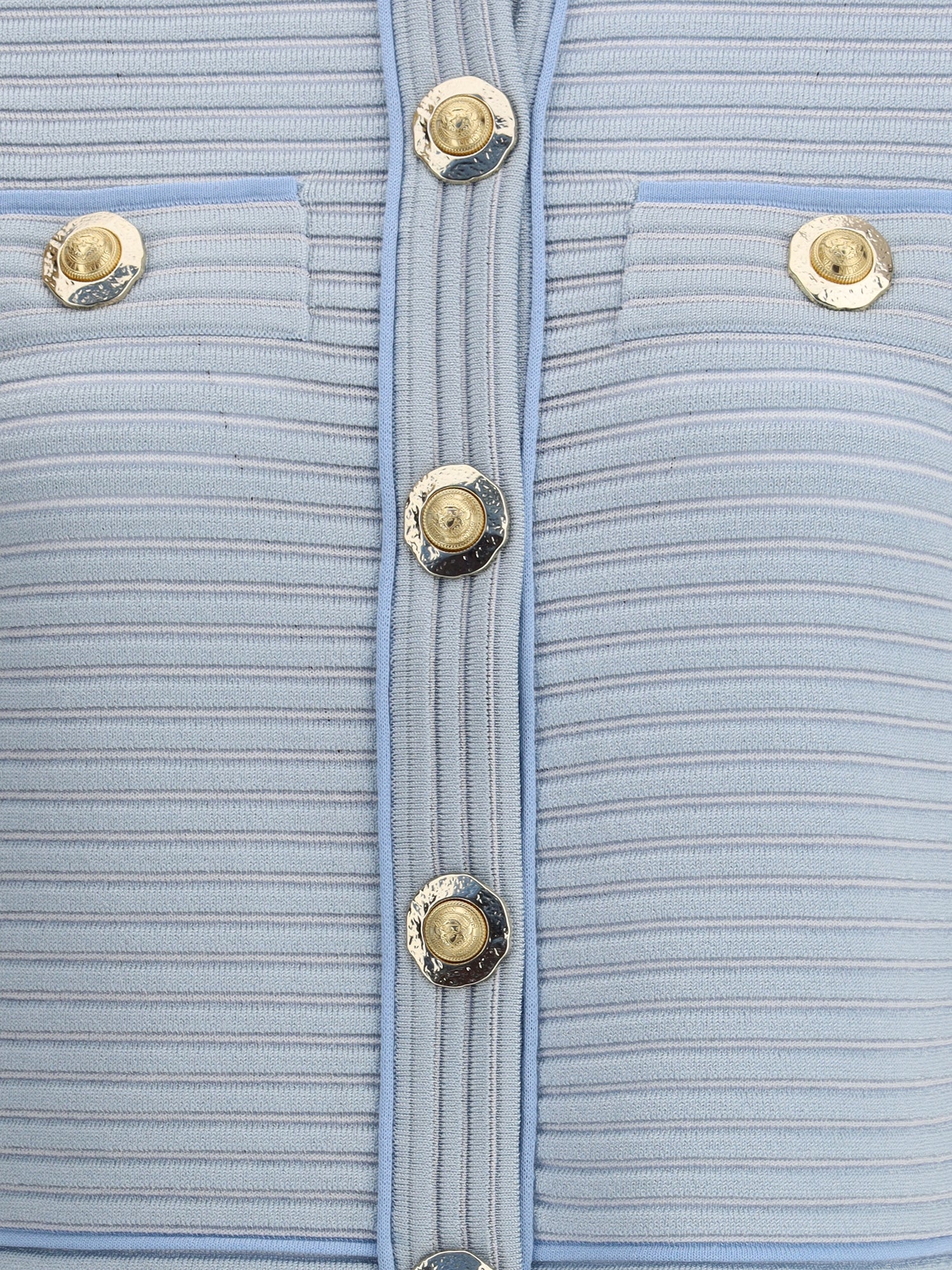 BALMAIN 36 embossed knit cardigan 