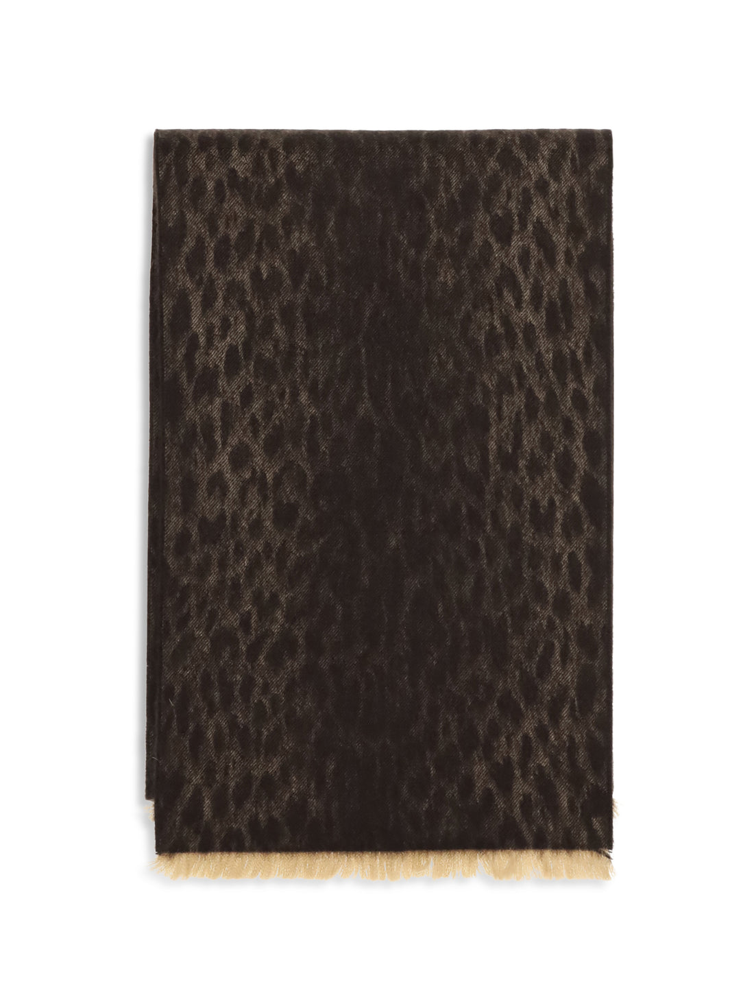 GUCCI OS leopard-print wool scarf with monogram