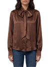 silk-blouse blouse with bow
