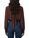 silk-blouse blouse with bow