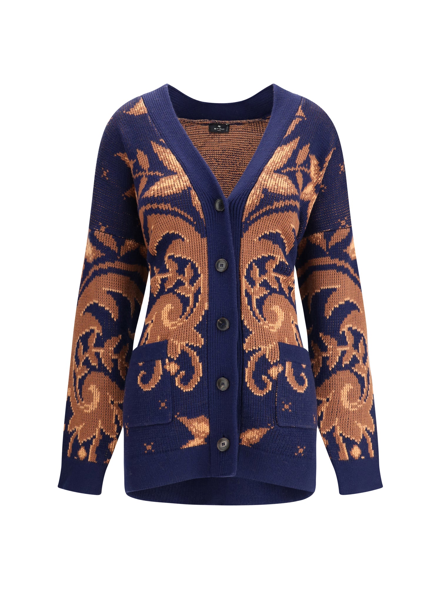 ETRO 40 wool jacquard cardigan