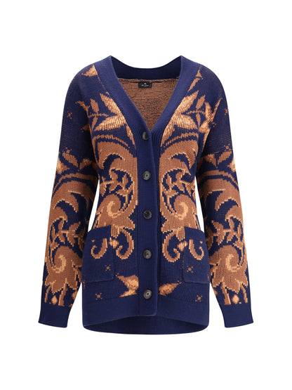 ETRO 40 wool jacquard cardigan