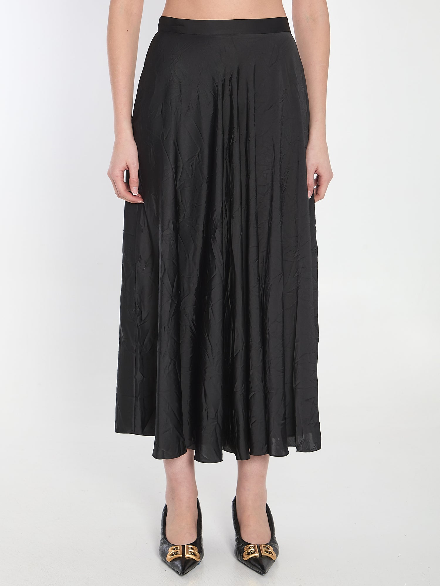 BALENCIAGA 36 asymmetrical midi skirt