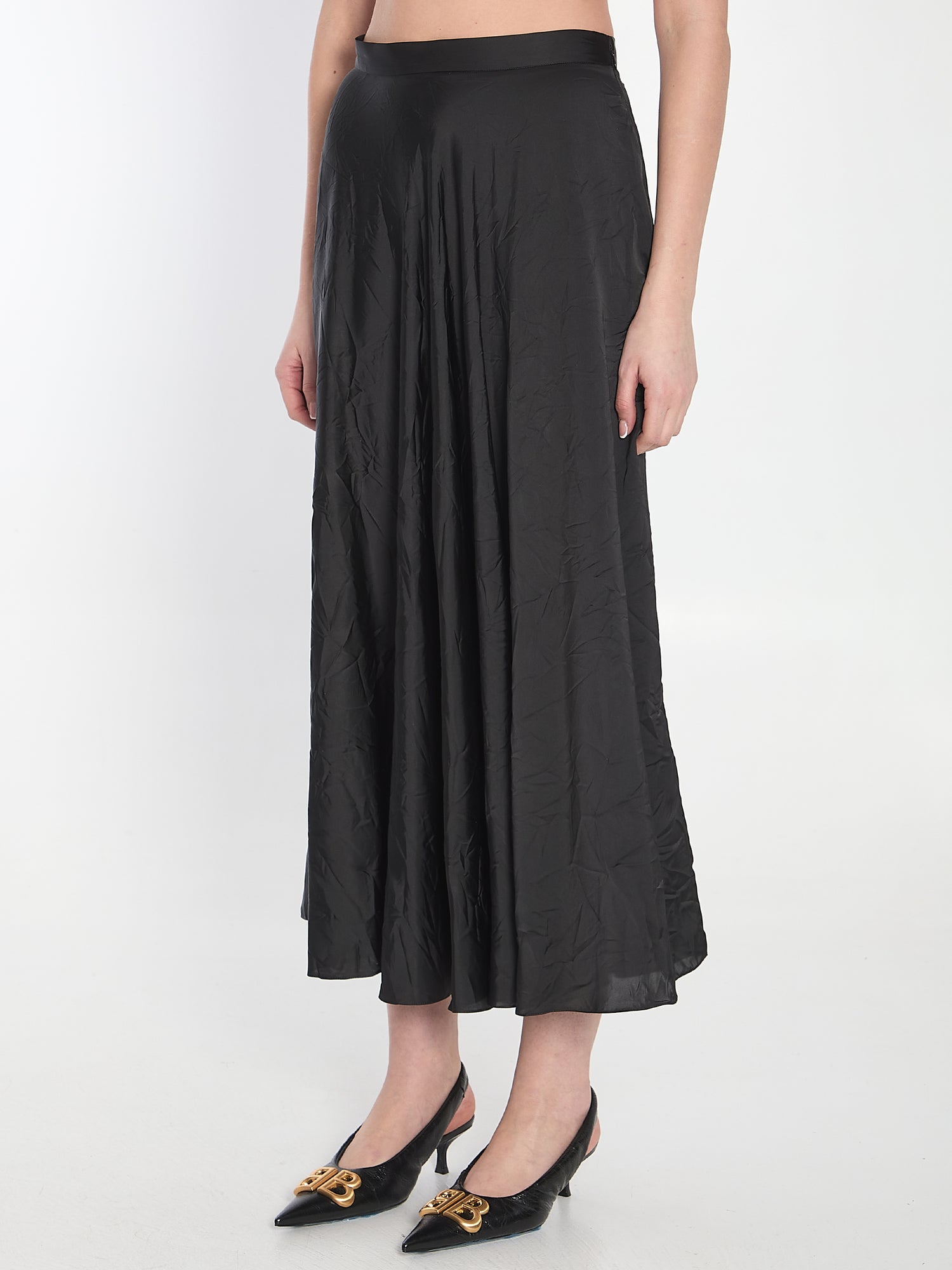 BALENCIAGA 36 asymmetrical midi skirt