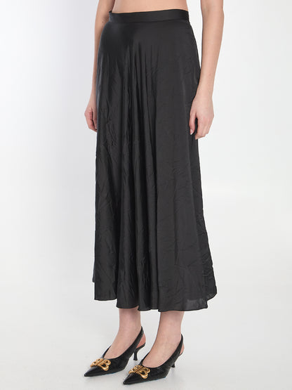BALENCIAGA 36 asymmetrical midi skirt