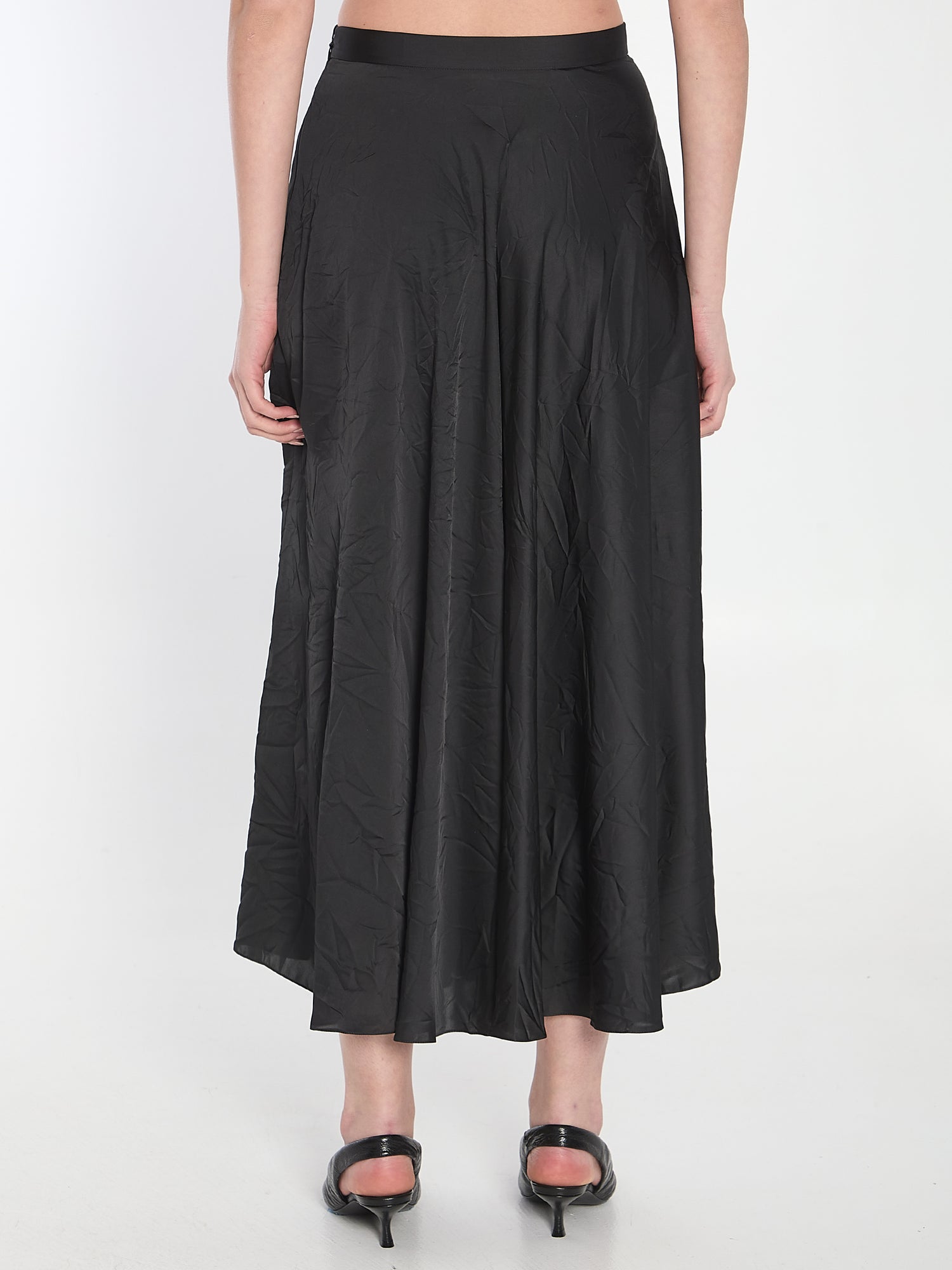 BALENCIAGA 36 asymmetrical midi skirt