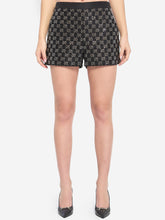 GUCCI 40 embroidered lamé wool tweed shorts