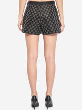 GUCCI 40 embroidered lamé wool tweed shorts