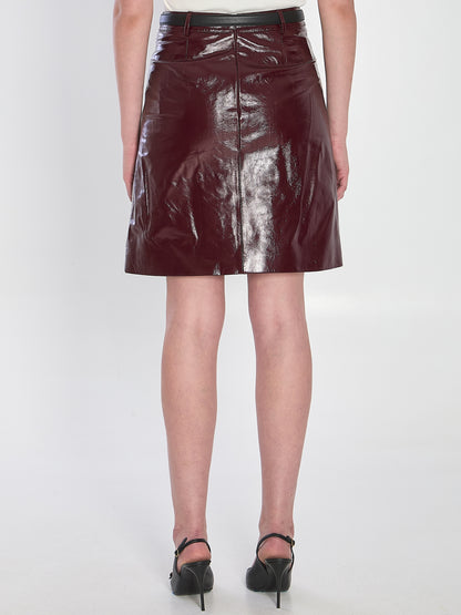 SELF PORTRAIT 6 leather mini skirt