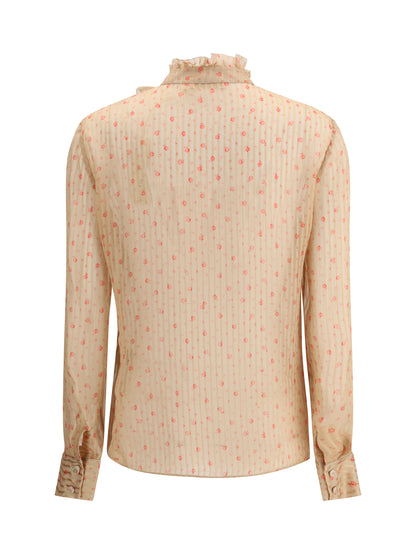 KRISTINA TI 40 rouches silk blouse