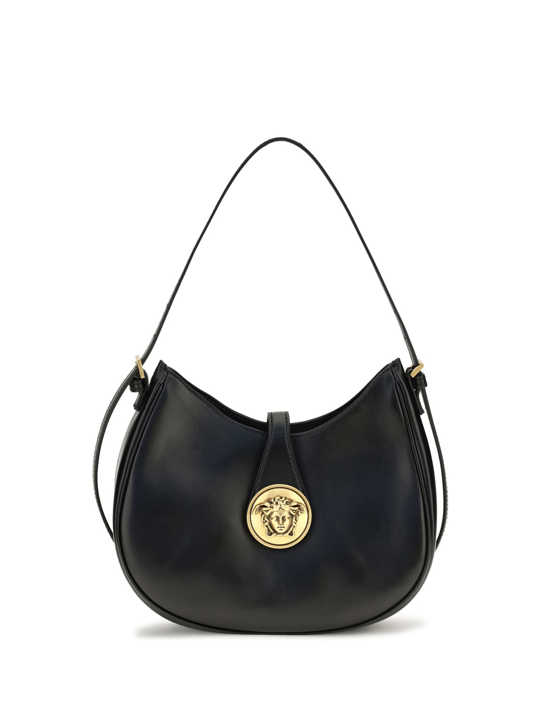 VERSACE OS small emblème hobo lambskin shoulder bag