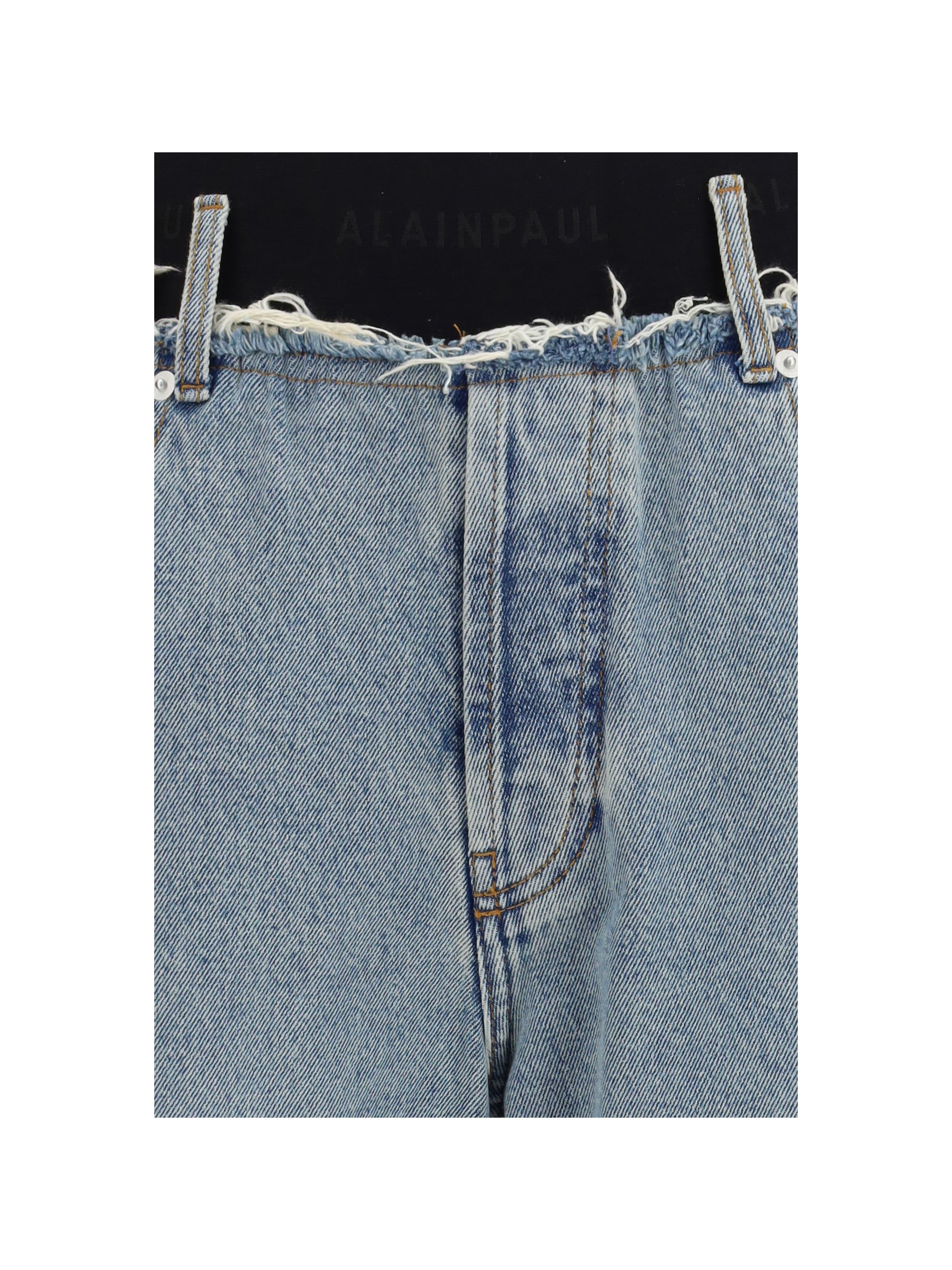 high-waisted jeans with elastic