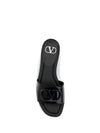 vlogo patent leather slide sandals