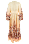 long awaken floral print cotton dress