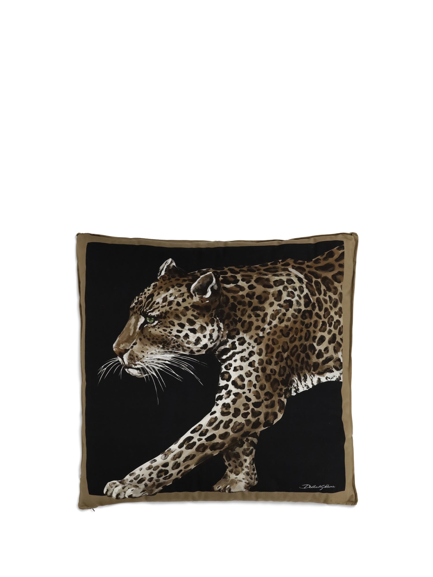 DOLCE &amp; GABBANA OS leopard canvas pillow