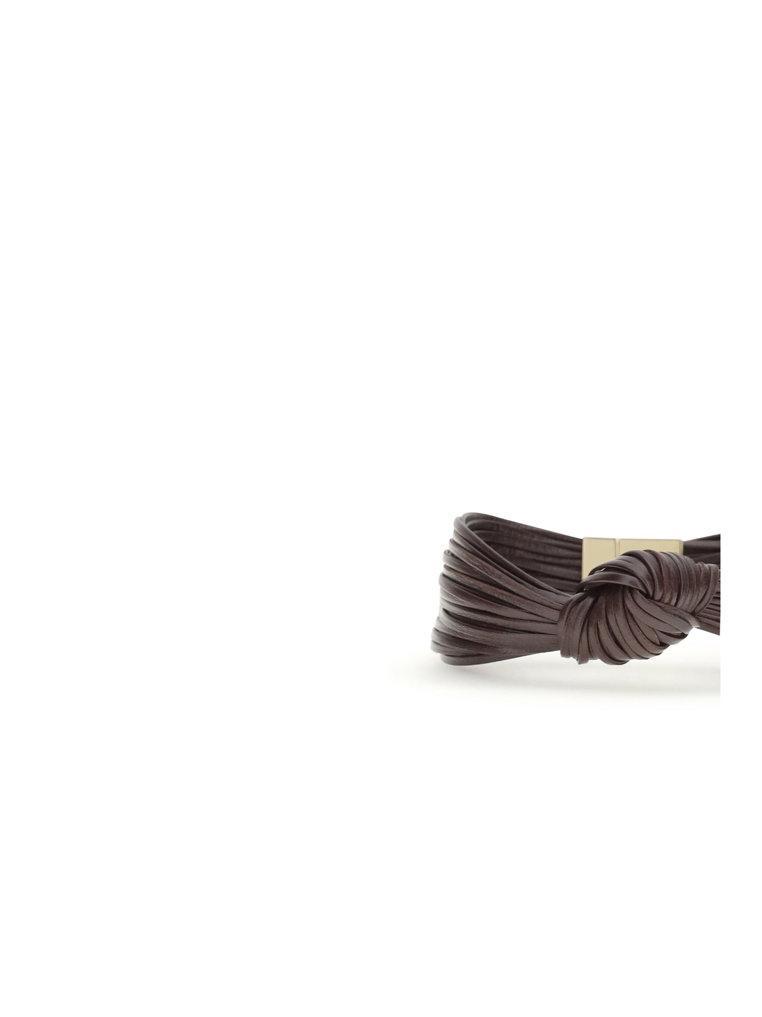 BOTTEGA VENETA L knot leather bracelet