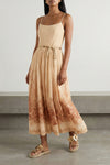 wanderlust toile-print cotton midi dress