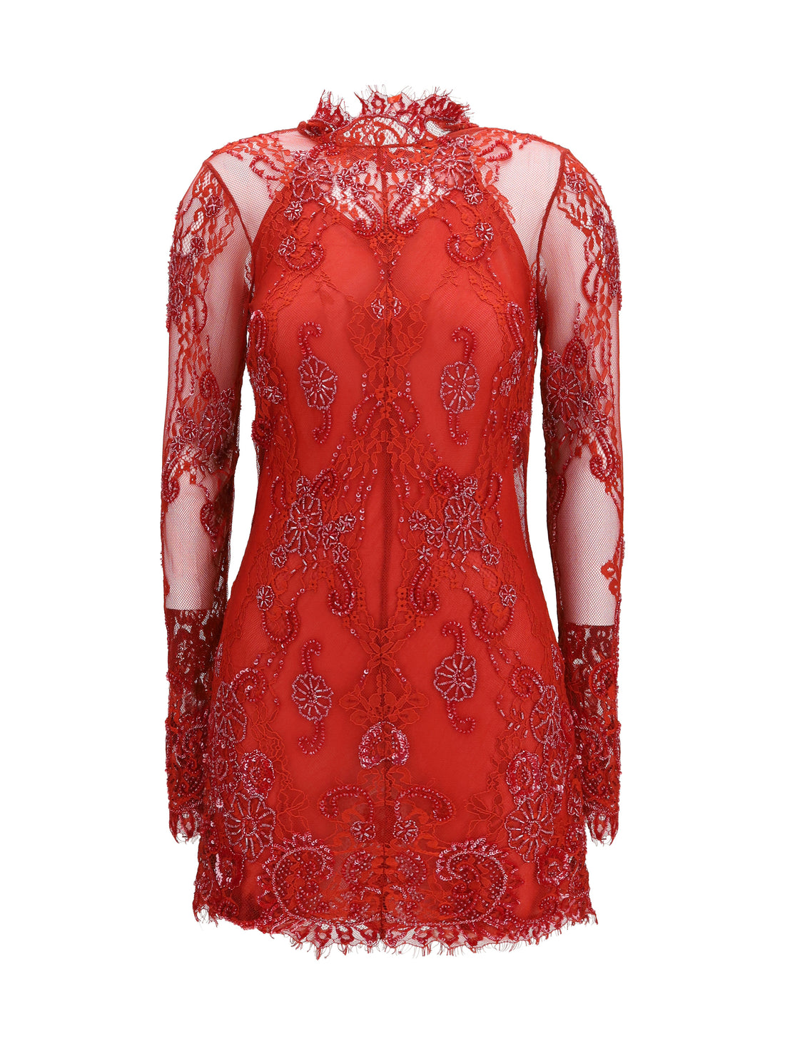 BLUMARINE 40 embroidered lace mini dress
