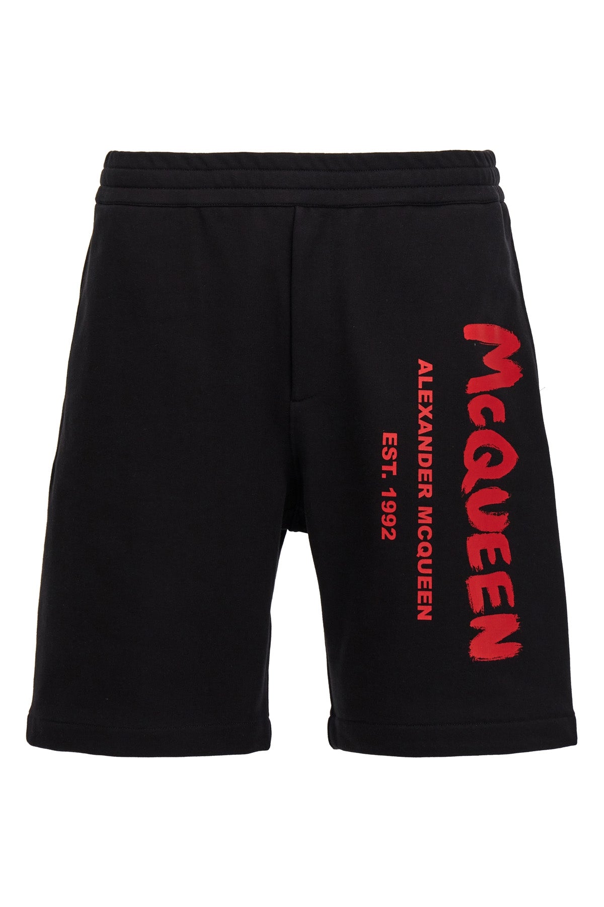 graffiti cotton bermuda shorts