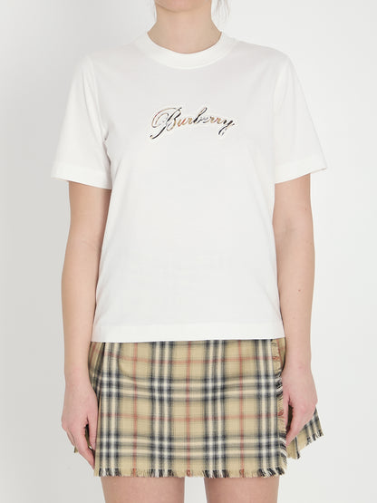 BURBERRY M check cotton t-shirt