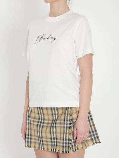 BURBERRY M check cotton t-shirt