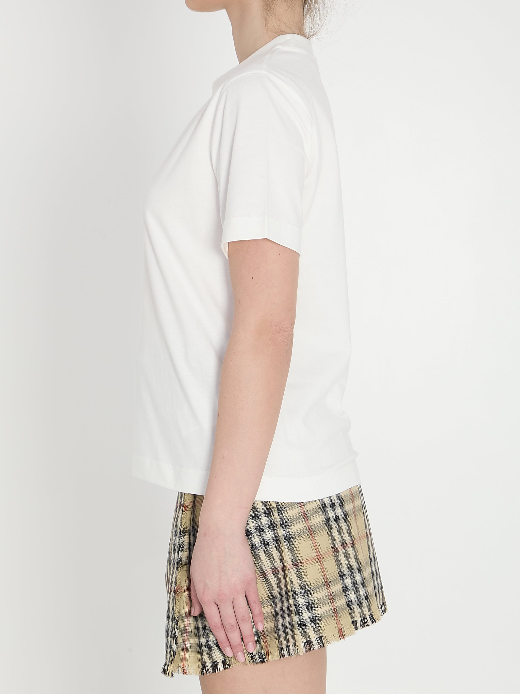 check cotton t-shirt
