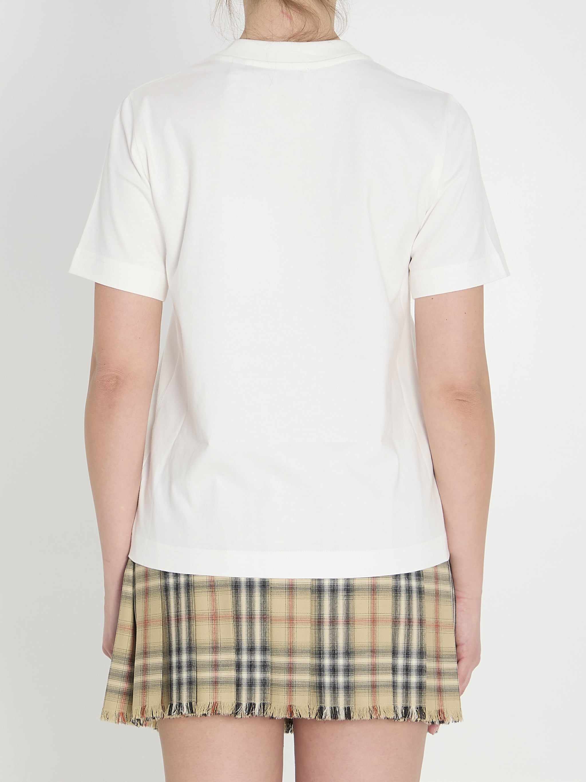 check cotton t-shirt