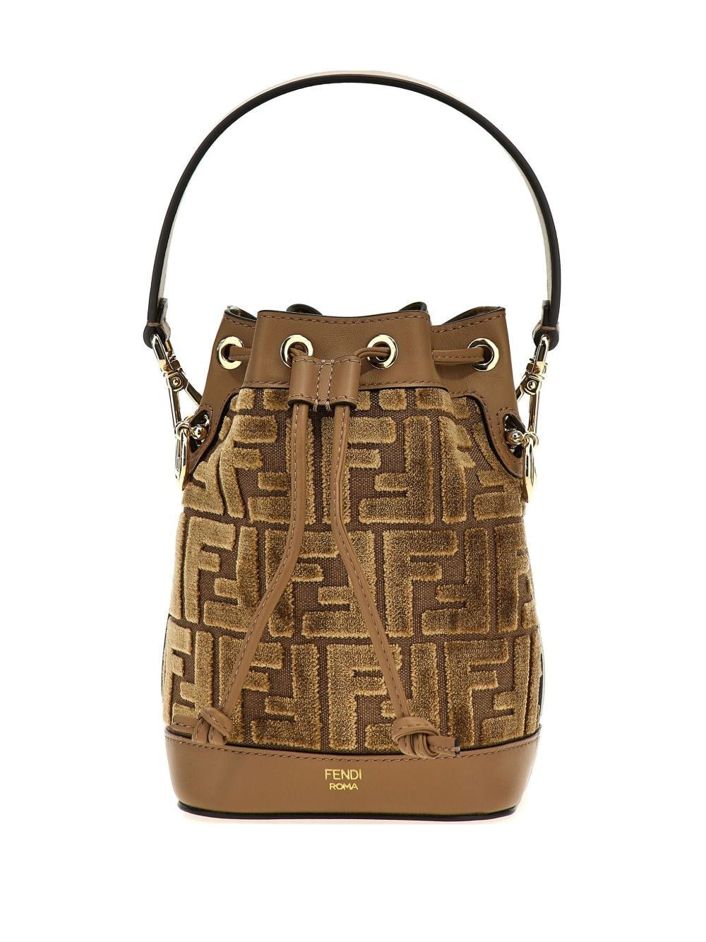 Fendi Mon Tresor Jacquard Ff Velvet Mini Bag