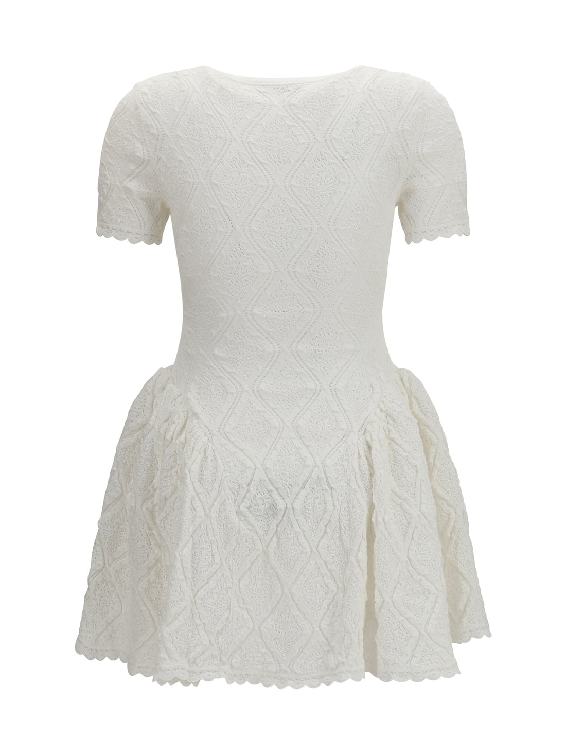 SELF-PORTRAIT M pointelle knit mini dress