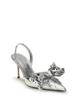 MACH & MACH 36 cadeau silver wrapped leather pumps