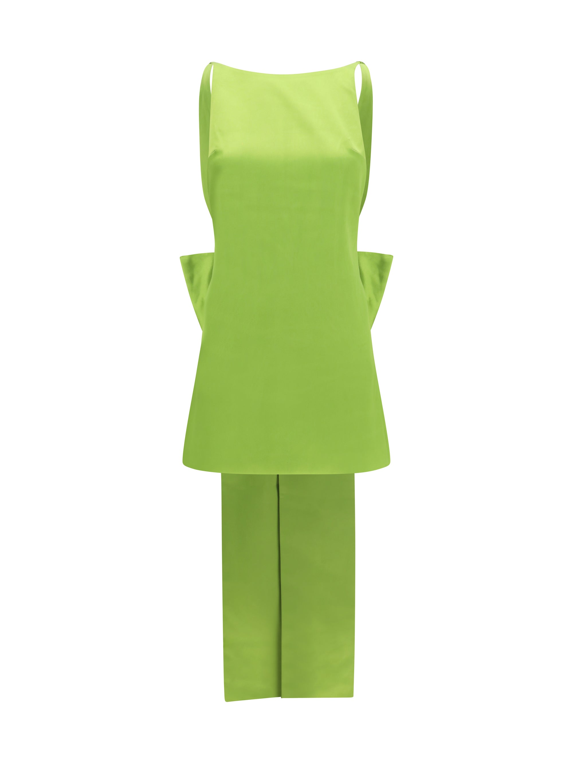 satin dress with back bow