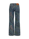 flare pants with paisley ramage motif