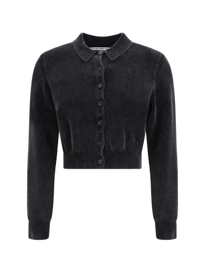 ALEXANDER WANG S polo cardigan crop