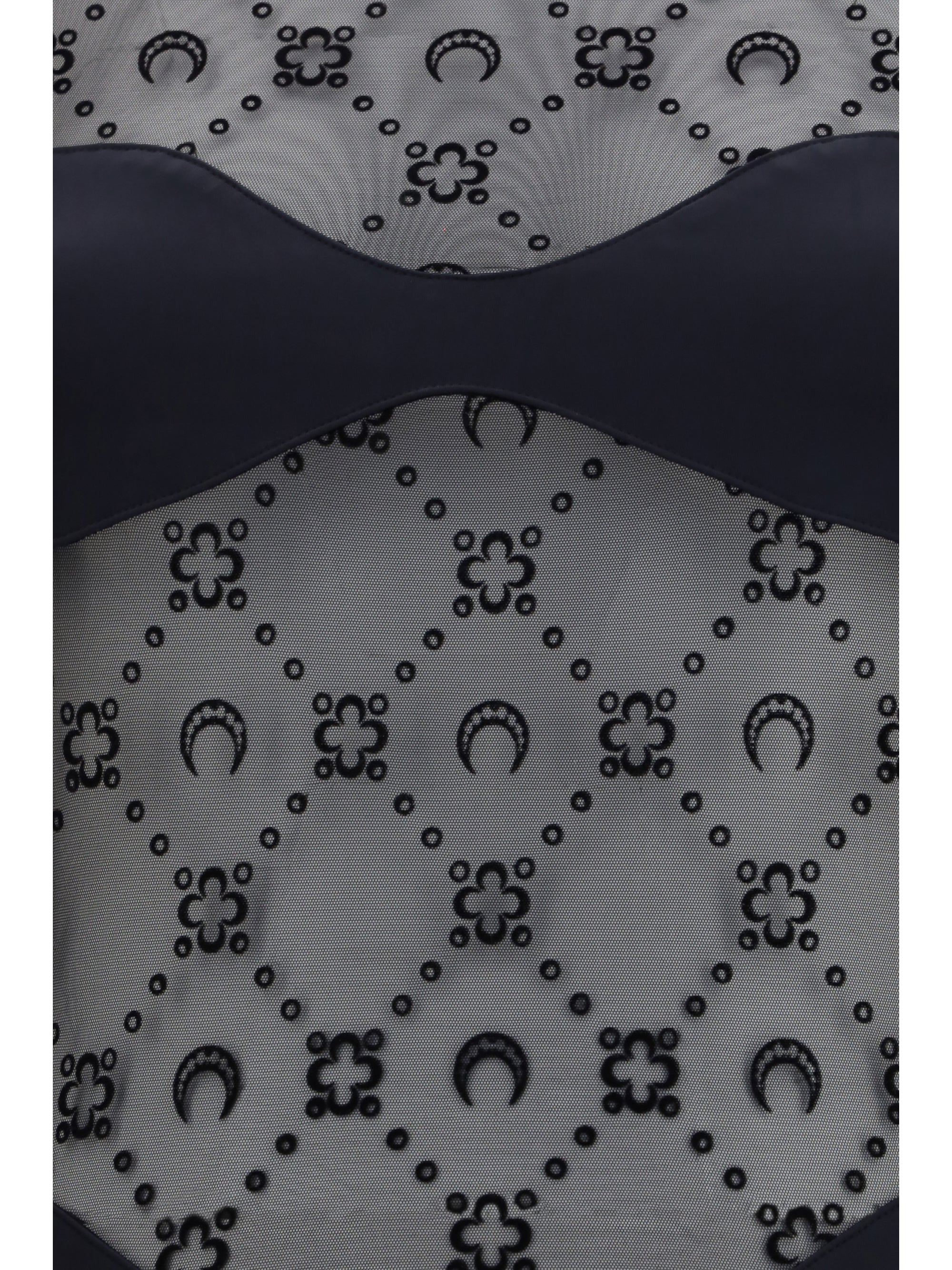 mesh body with moon motif