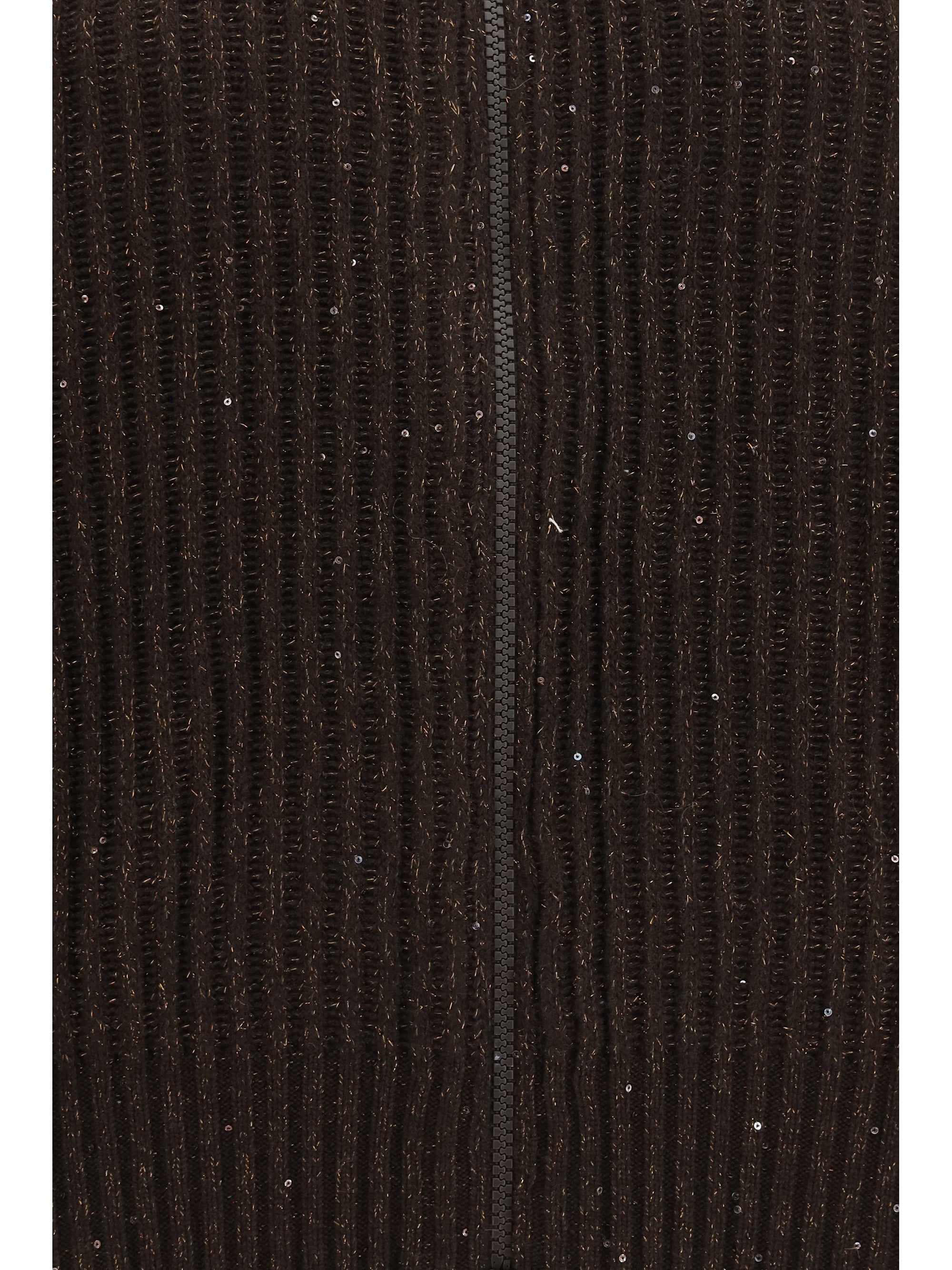 ribbed zip sweater