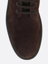 winter ankle boot with rubber studs in suede leather