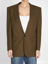 SAINT LAURENT 36 khaki wool jacket 
