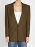 SAINT LAURENT 36 khaki wool jacket 