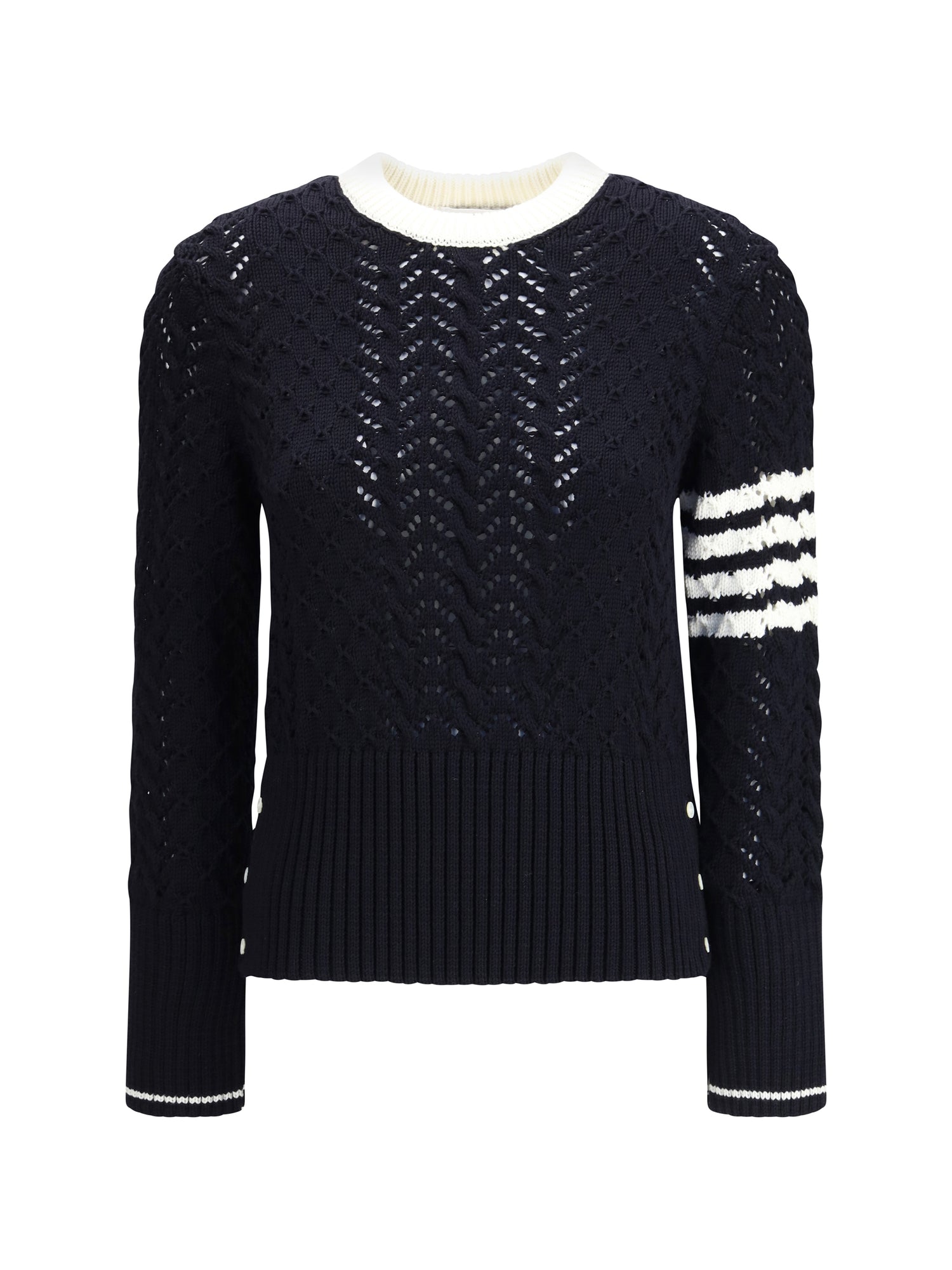 THOM BROWNE 38 pointelle sweater