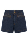aster cotton denim shorts