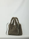 teddy-effect logo tote bag