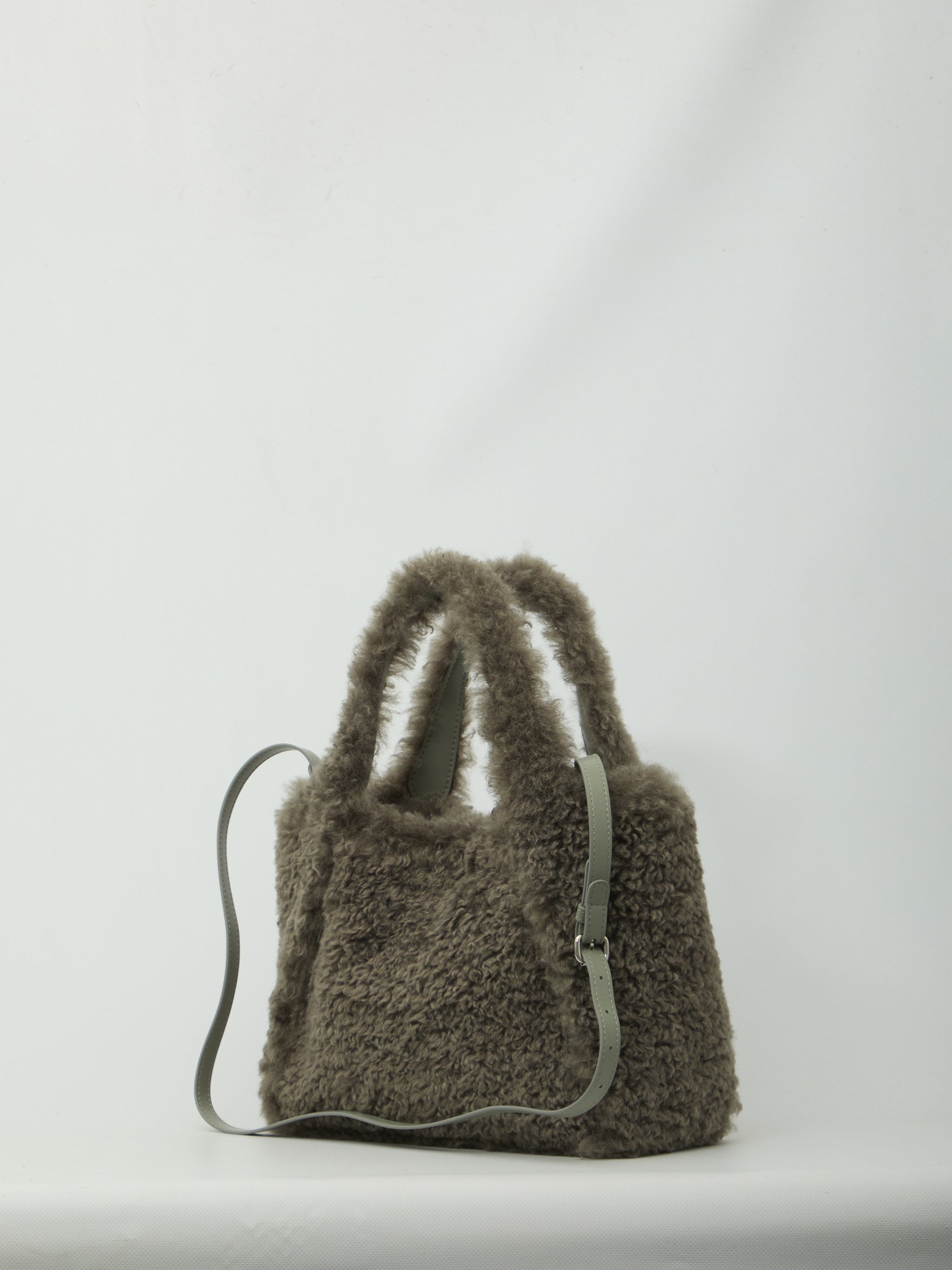 teddy-effect logo tote bag