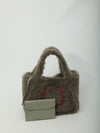 teddy-effect logo tote bag