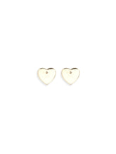 SELF-PORTRAIT OS gold red heart earrings