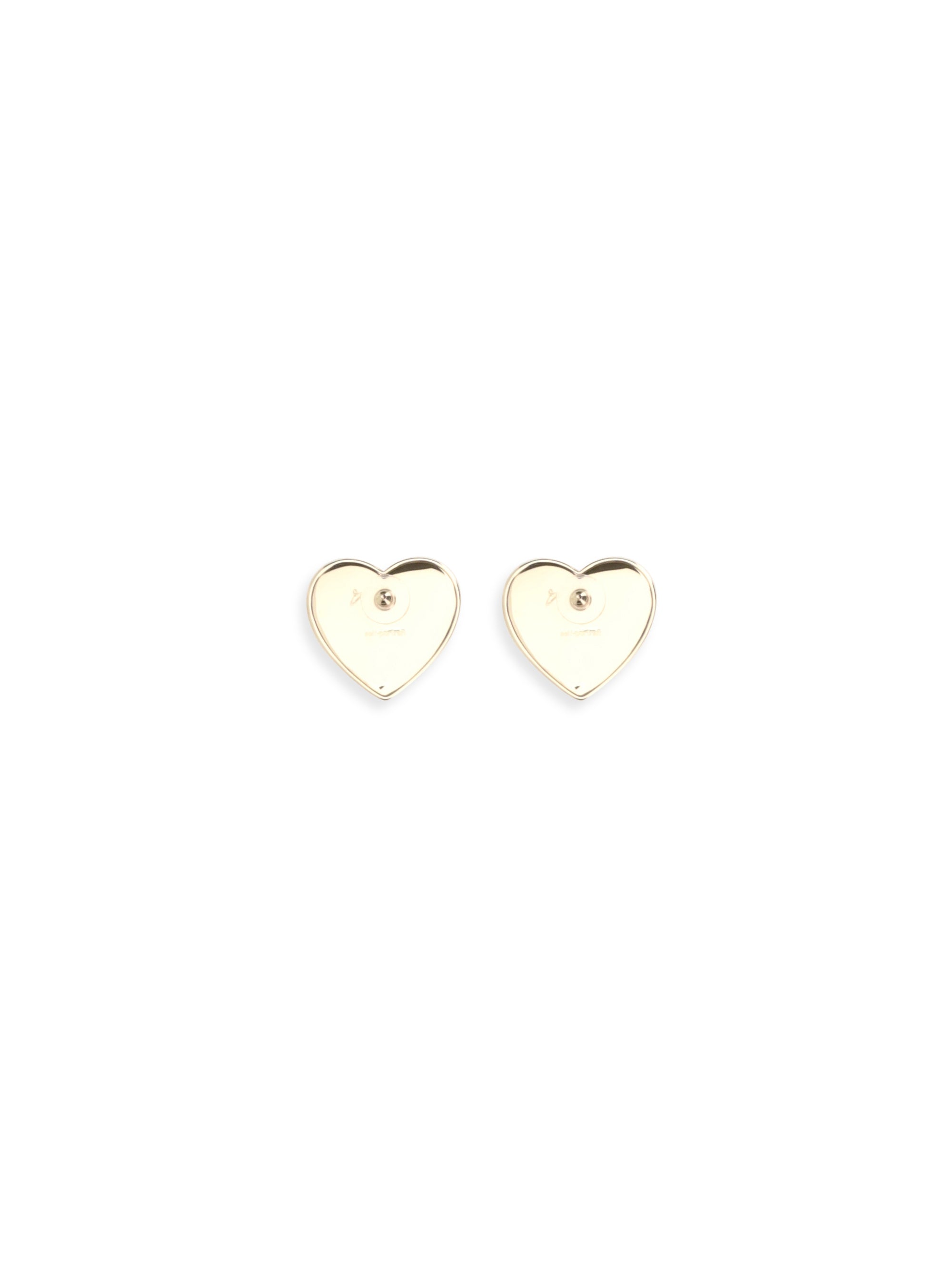 SELF-PORTRAIT OS gold red heart earrings