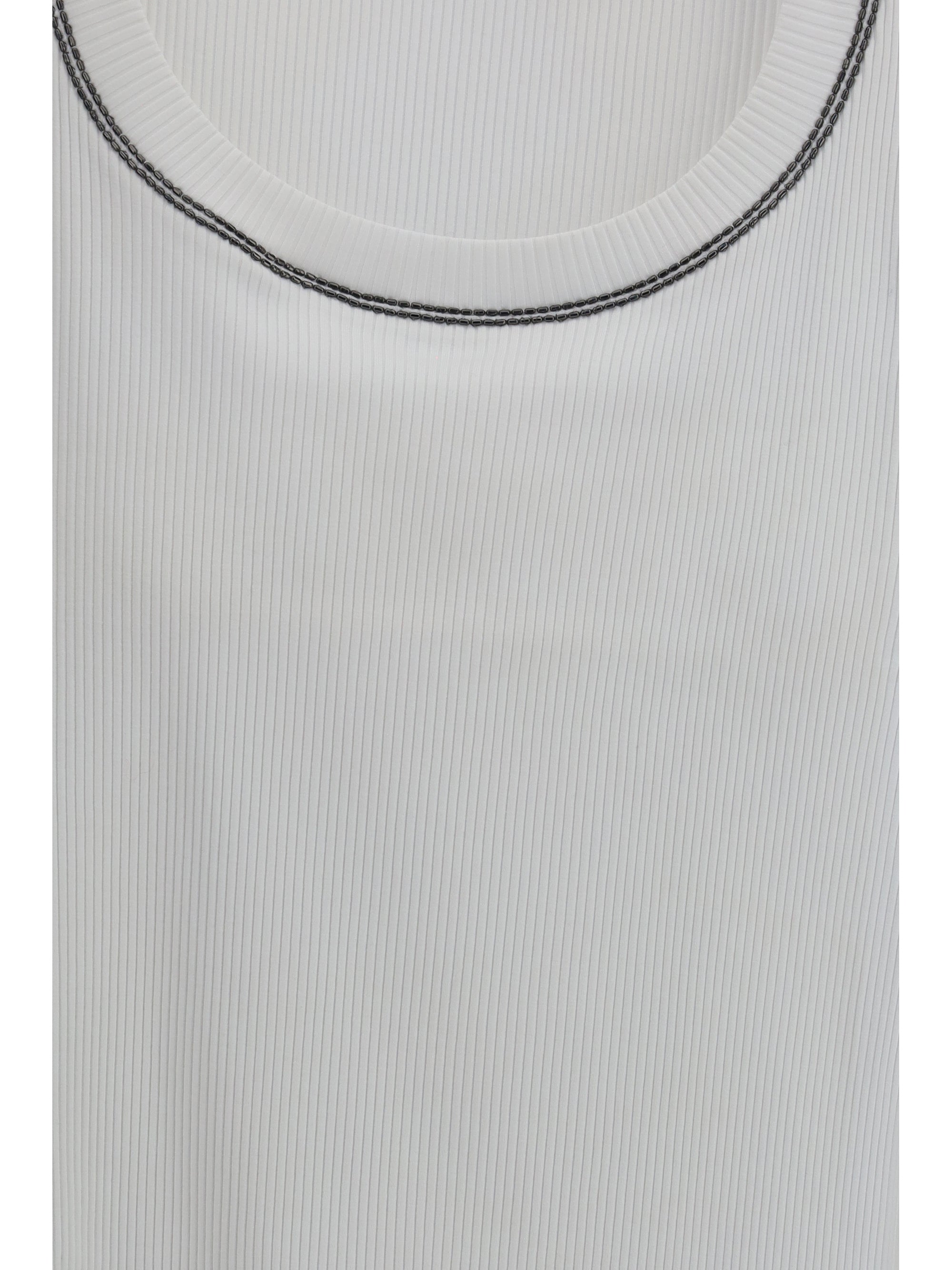top in cotton with crew neckline