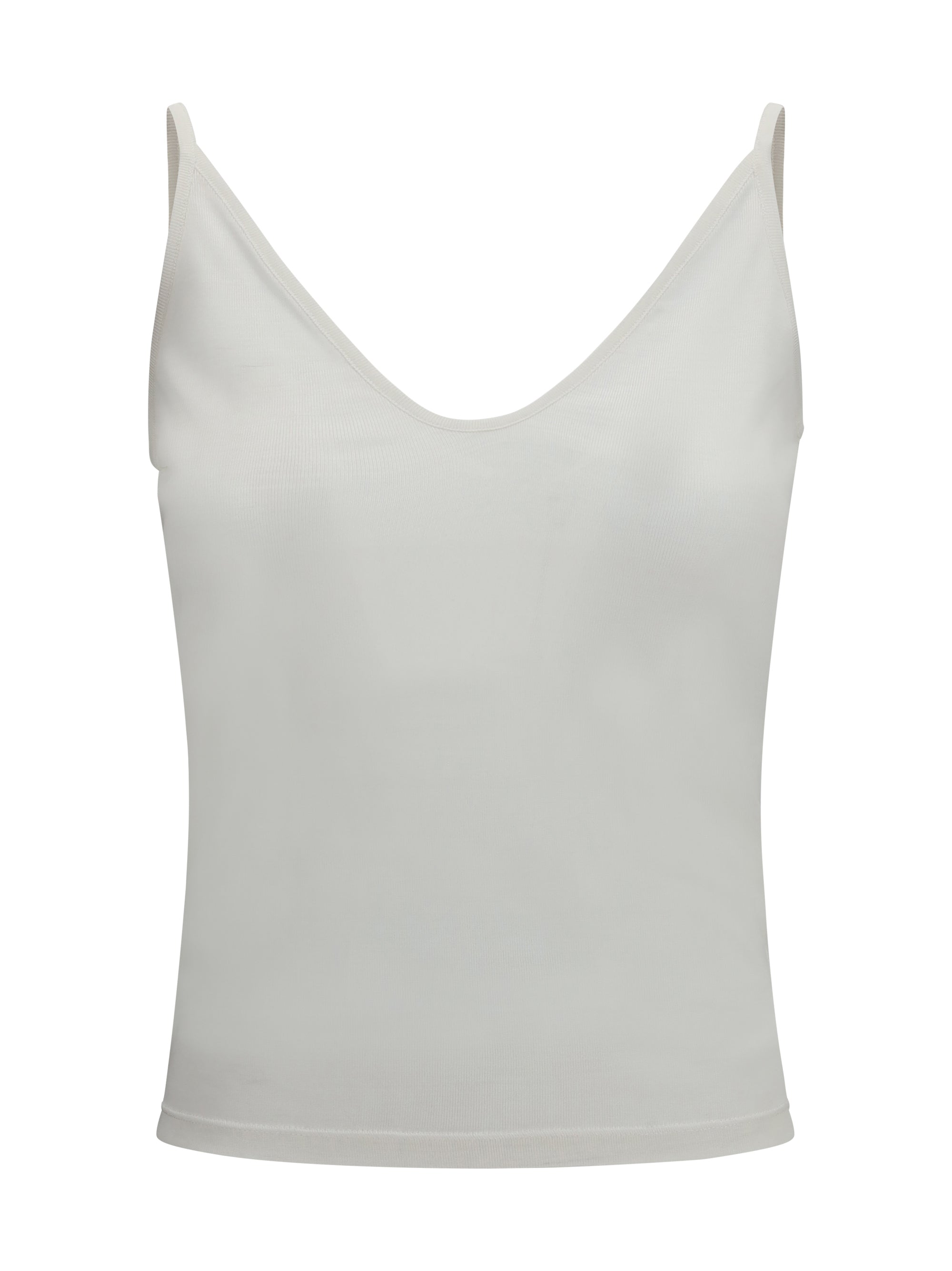 micro-rib silk jersey tank top